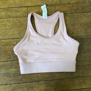 Pink Fabletics longline sports bra